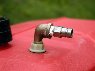 Detail showing street-ell and Nisson fitting